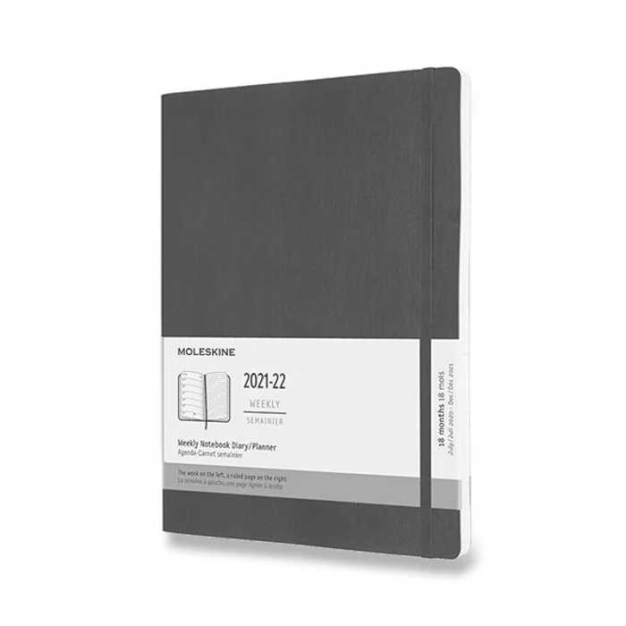 Główne zdjęcie produktu 18měsíční diář Moleskine 2021-22 - měkké desky modrý
