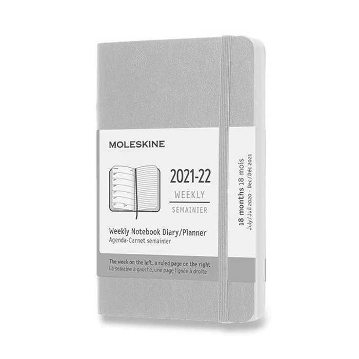 Główne zdjęcie produktu 18měsíční diář Moleskine 2021-22 - měkké desky sv. zelený