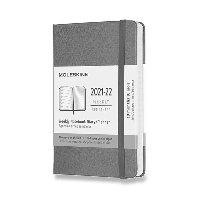 Główne zdjęcie produktu 18měsíční diář Moleskine 2021-22 - tvrdé desky červený