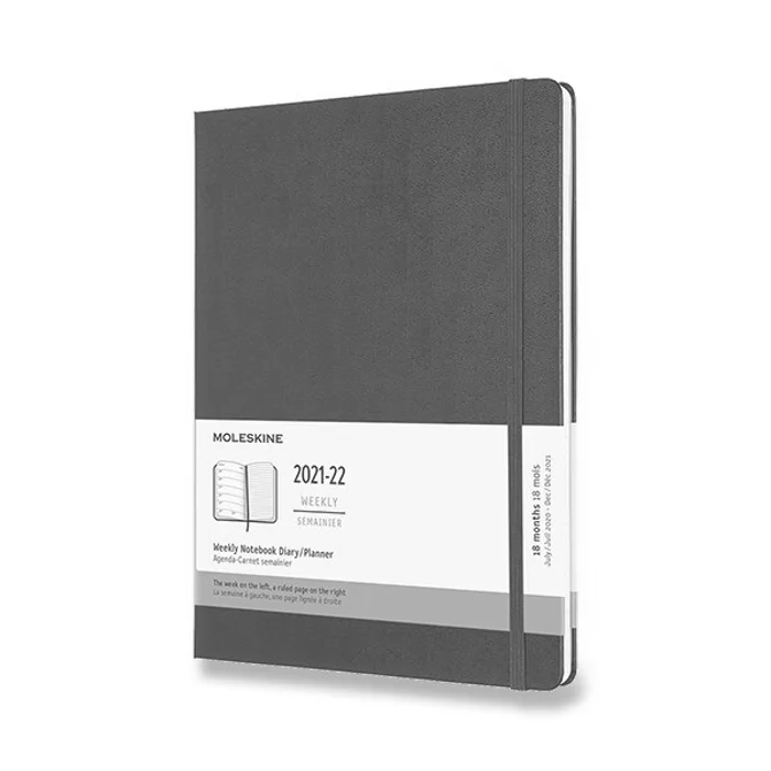 Główne zdjęcie produktu 18měsíční diář Moleskine 2021-22 - tvrdé desky modrý