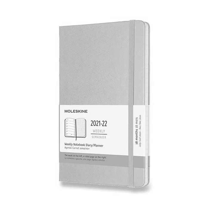 Główne zdjęcie produktu 18měsíční diář Moleskine 2021-22 - tvrdé desky sv. zelený