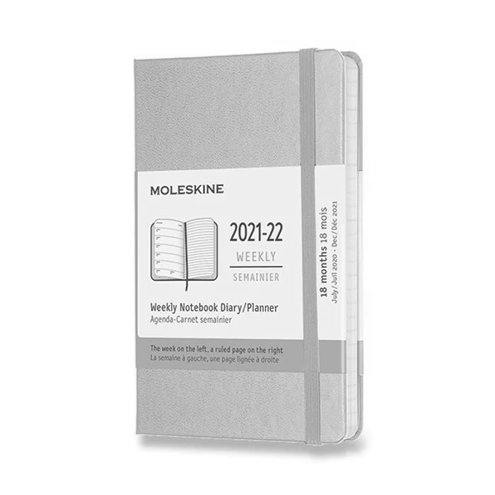 Główne zdjęcie produktu 18měsíční diář Moleskine 2021-22 - tvrdé desky sv. zelený