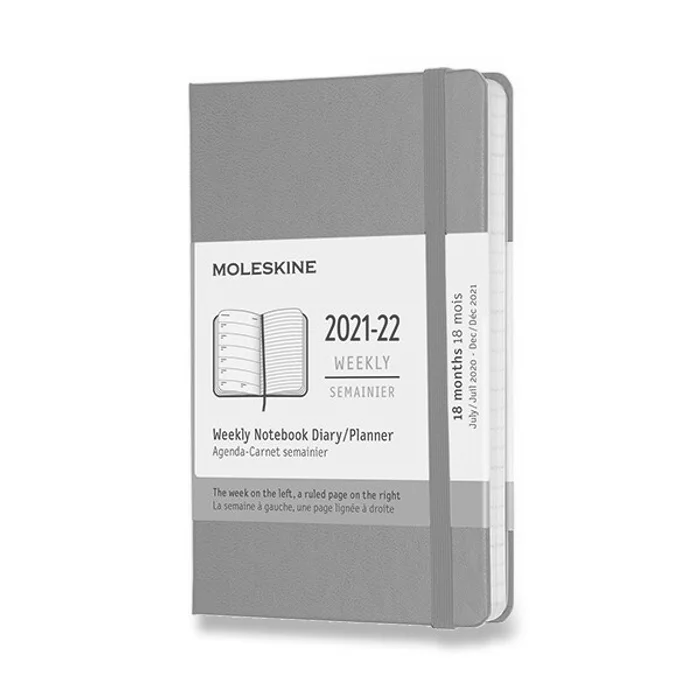 Główne zdjęcie produktu 18měsíční diář Moleskine 2021-22 - tvrdé desky tm. růžový