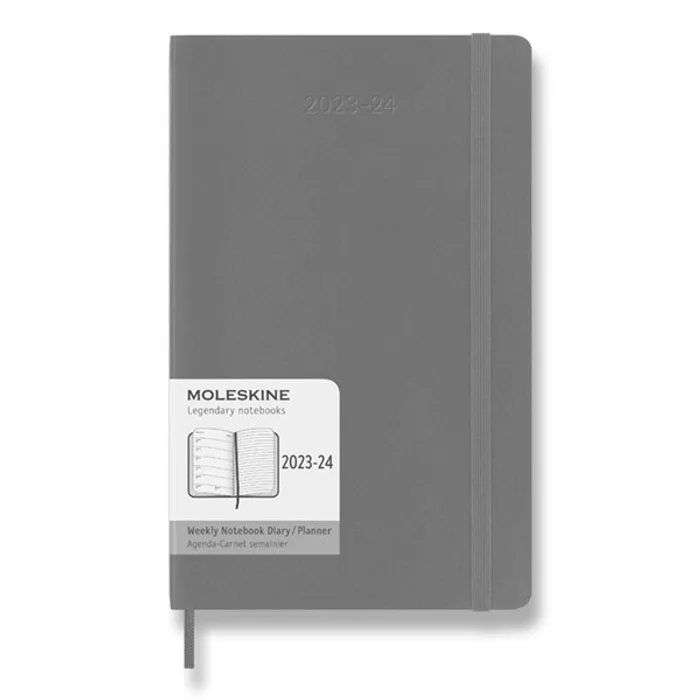 Główne zdjęcie produktu 18měsíční diář Moleskine 2023-24 - měkké desky L, týdenní, výběr barev tmavě zelený
