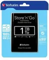 Verbatim zewnętrzny dysk twardy, Store N Go, 2.5", USB 3.0 (3.2 Gen 1), 1TB, 53023, czarny