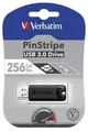 Pamięć USB 256 GB "PinStripe", USB 3.0, VERBATIM, czarna