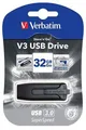 32GB USB Flash 3.0, 60/12 MB/s, VERBATIM V3, czarno-szary