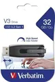 32GB USB Flash 3.0, 60/12 MB/s, VERBATIM V3, czarno-szary