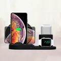 Neutral Box, Bezprzewodowa ładowarka 3v1, do telefonów, Apple Watch, czarna, 5/9V, 15W, Qi
