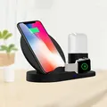 Neutral Box, Bezprzewodowa ładowarka 3v1, do telefonów, Apple Watch, czarna, 5/9V, 15W, Qi