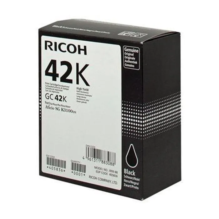 Główne zdjęcie produktu 405836 gelová cartridge pror SG K3100DN tiskárnu, RICOH Typ GC41KH černá, 10tis.stran
