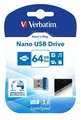 64 GB USB Flash 3.0, 80/25 MB/s, VERBATIM NANO STORE 'N' STAY