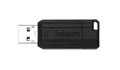 8 GB USB Flash 2.0, 10/4 MB/s, paski, VERBATIM, czarny