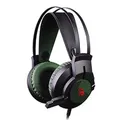 A4Tech Bloody J437, słuchawki z mikrofonem, regulacja głośności, zielona, 7.1 (virtual), słuchawki, podświetlane typ USB