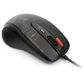 A4Tech Mysz F5, 3000DPI, optyczna, 7kl., przewodowa USB, czarna, do gry, V-Track, pamięć 160kB