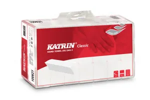AKCE-Skládané papírové ručníky Katrin Classic ZZ 2-vrstvé Handy Pack+zdarma toal papír