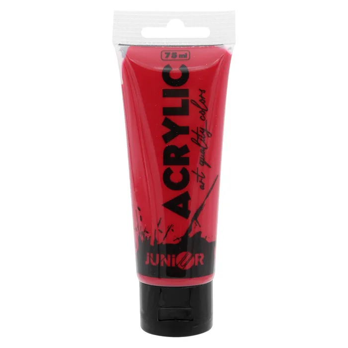 Główne zdjęcie produktu Akrylová barva JUNIOR 75 ml - červená/red