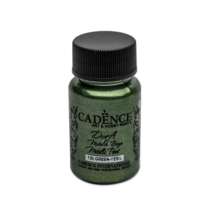 Główne zdjęcie produktu Akrylové barvy Cadence Dora Metalic zelená