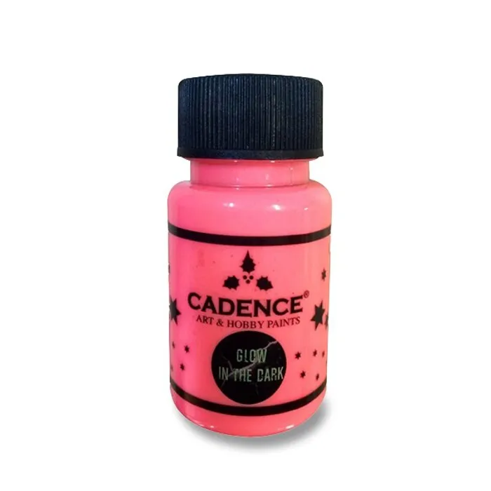 Główne zdjęcie produktu Akrylové barvy Cadence Premium 50 ml, svítící ve tmě, růžová