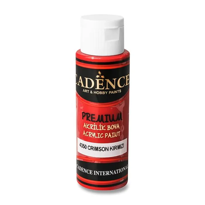 Główne zdjęcie produktu Akrylové barvy Cadence Premium 70 ml, karmínová