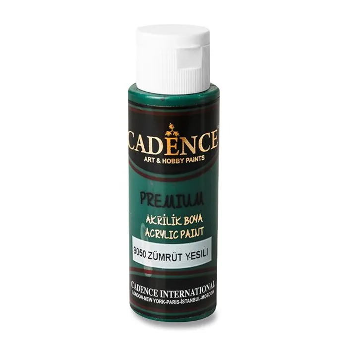 Główne zdjęcie produktu Akrylové barvy Cadence Premium 70 ml, smaragdová