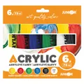 Farby akrylowe JUNIOR 75 ml - 6 szt. Zestaw podstawowy