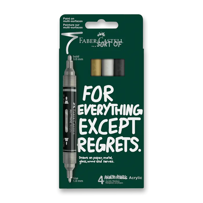 Główne zdjęcie produktu Akrylový popisovač Faber-Castell Multimark Classics [4 ks]