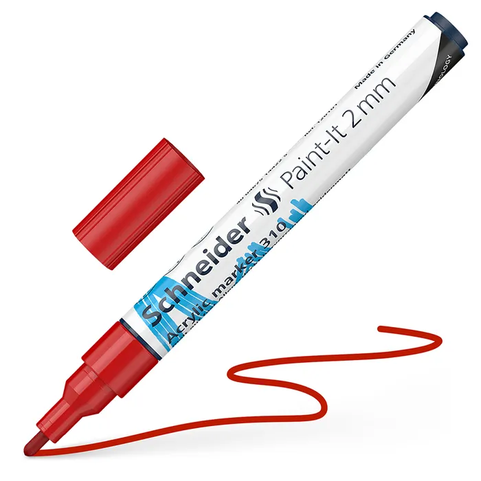 Główne zdjęcie produktu Akrylový popisovač Schneider Paint-It 310 červená