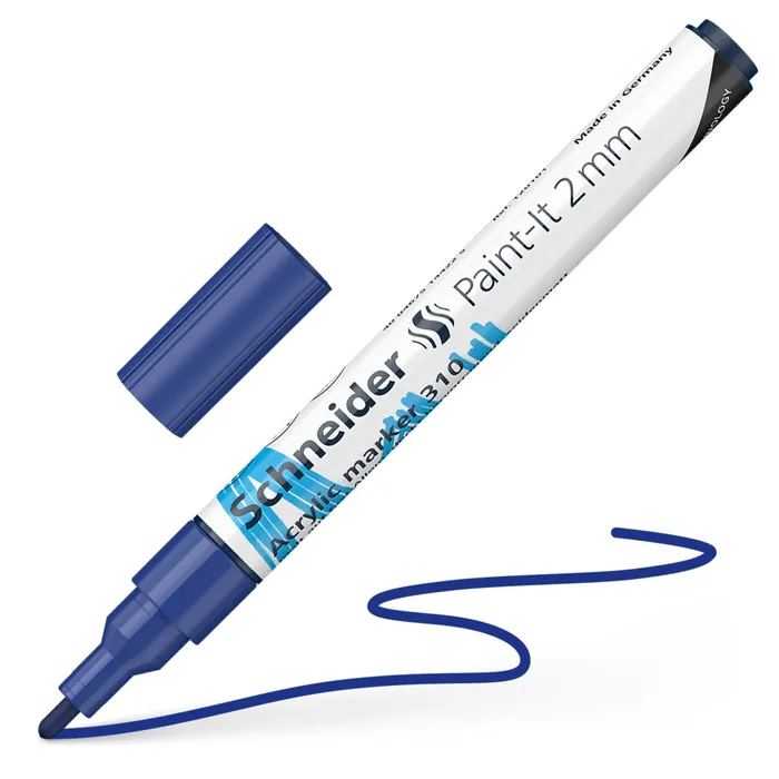 Główne zdjęcie produktu Akrylový popisovač Schneider Paint-It 310 modrá