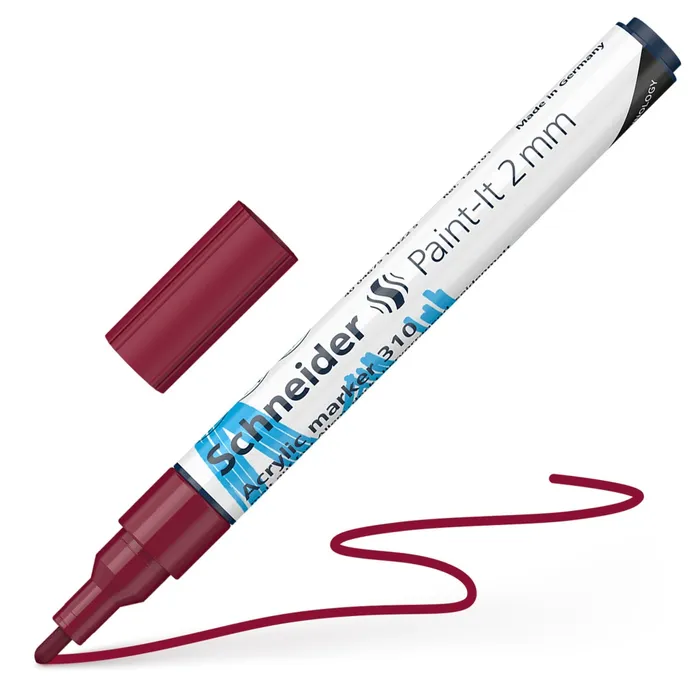 Główne zdjęcie produktu Akrylový popisovač Schneider Paint-It 310 vínová