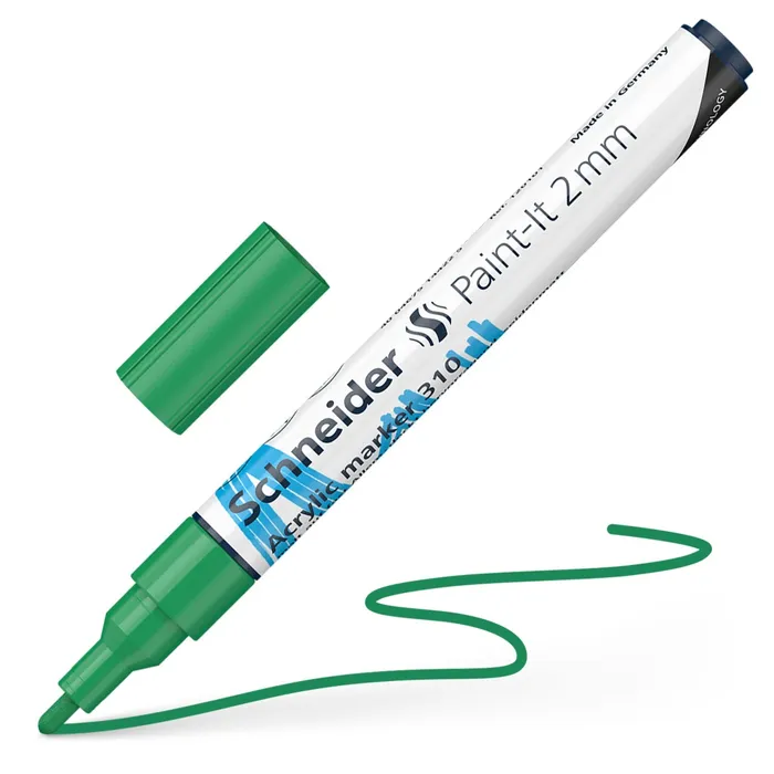 Główne zdjęcie produktu Akrylový popisovač Schneider Paint-It 310 zelená