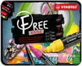 Markery akrylowe STABILO FREE akrylowy starter zestaw 11 sztuk - mix kolorów z 3 końcówkami