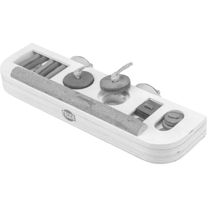 Główne zdjęcie produktu Aktivity hrací tác na pamlsky pro ptáky, 25 x 4 x 9 cm, dřevo