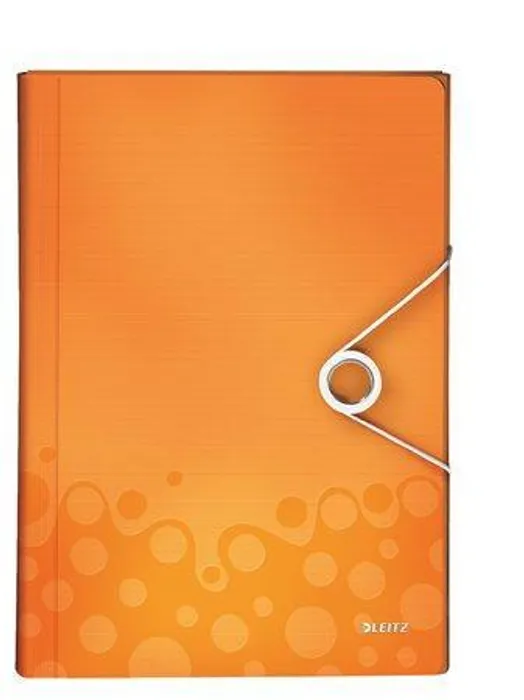 Główne zdjęcie produktu Aktovka na spisy s přihrádkami Leitz WOW, Metalická oranžová