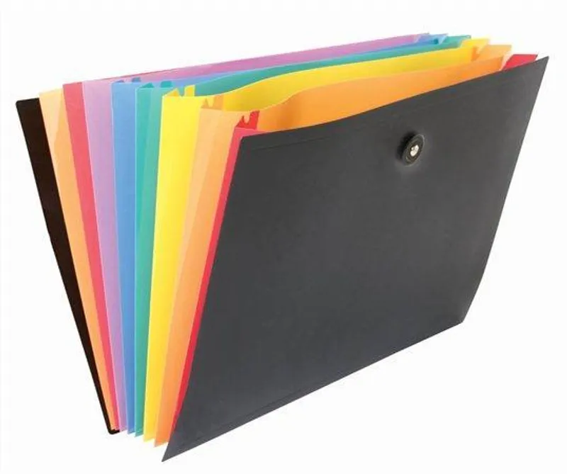 Główne zdjęcie produktu Aktovka s přihrádkami "Rainbow Class", 8 částí, černá, PP, VIQUEL