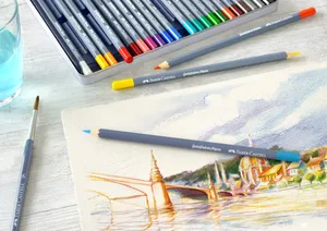 Kredki akwarelowe Faber-Castell 114636 Goldfaber Aqua blaszane pudełko, 36 kolorów