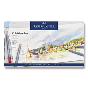 Kredki akwarelowe Faber-Castell 114636 Goldfaber Aqua blaszane pudełko, 36 kolorów