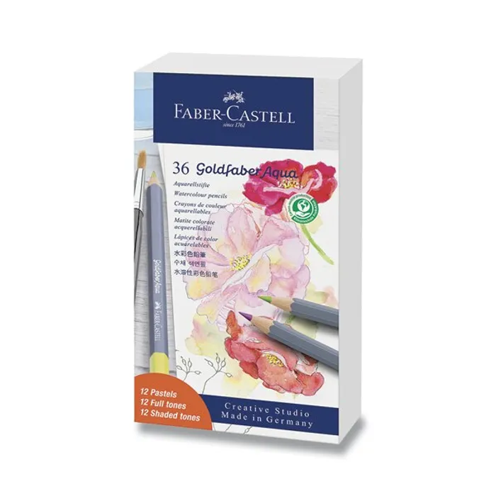 Główne zdjęcie produktu Akvarelové pastelky Faber-Castell 114639 Goldfaber Aqua Pastel 36 barev
