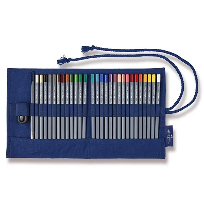 Główne zdjęcie produktu Akvarelové pastelky Faber-Castell 114652 Goldfaber Aqua textilní pouzdro, 27 barev