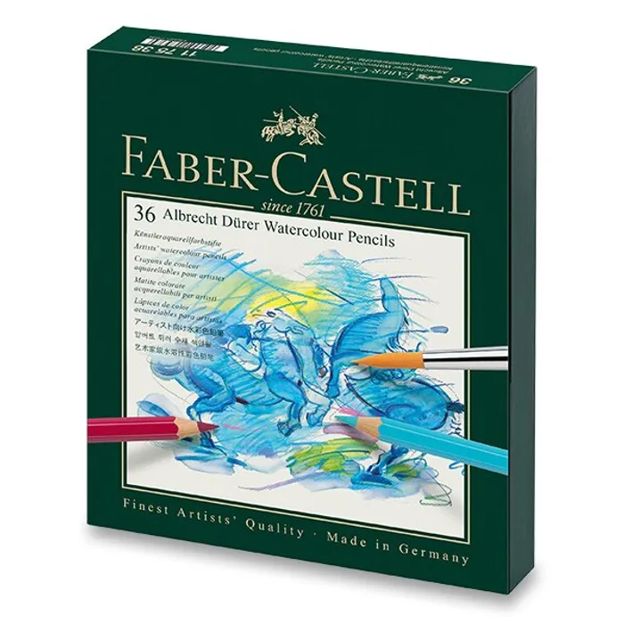 Główne zdjęcie produktu Akvarelové pastelky Faber-Castell 117538 Albrecht Dürer 117538 studio box, 36 barev