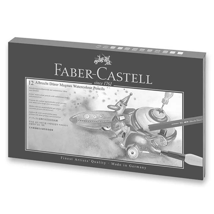 Główne zdjęcie produktu Akvarelové pastelky Faber-Castell Albrecht Dürer Magnus dárková krabička, 12 barev