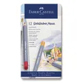 Kredki akwarelowe Faber-Castell Goldfaber Aqua, pudełko blaszane, 12 kolorów