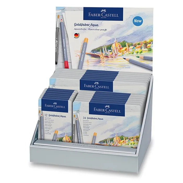 Główne zdjęcie produktu Akvarelové pastelky Faber-Castell Goldfaber Aqua stojánek, 19 ks