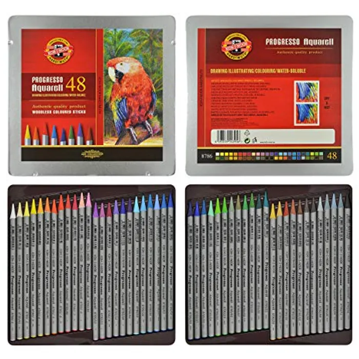 Główne zdjęcie produktu Akvarelové pastelky KOH-I-NOOR 48 ks Progresso 8786