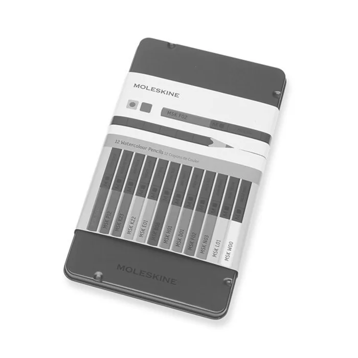 Główne zdjęcie produktu Akvarelové pastelky Moleskine - kovový box 12 barev