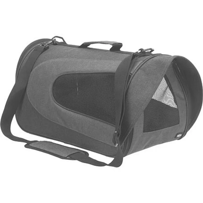 Główne zdjęcie produktu ALINA nylonová přepravní taška se síťkou 27x27x52 cm, antracit/bordó (max. 6 kg) - DOPRODE