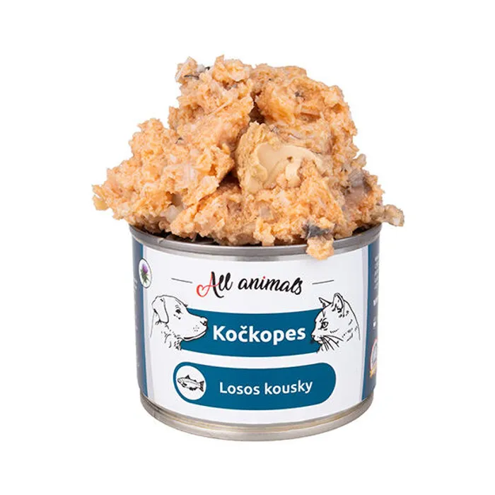 Główne zdjęcie produktu ALL ANIMALS konzerva KOČKOPES losos kousky, 200 g