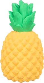 Ananas, lateksowa zabawka z dźwiękiem, 14 cm