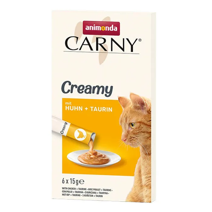 Główne zdjęcie produktu Animonda CARNY Creamy Chicken, krémový pamlsek, kuře s taurinem, 6 x 15 g