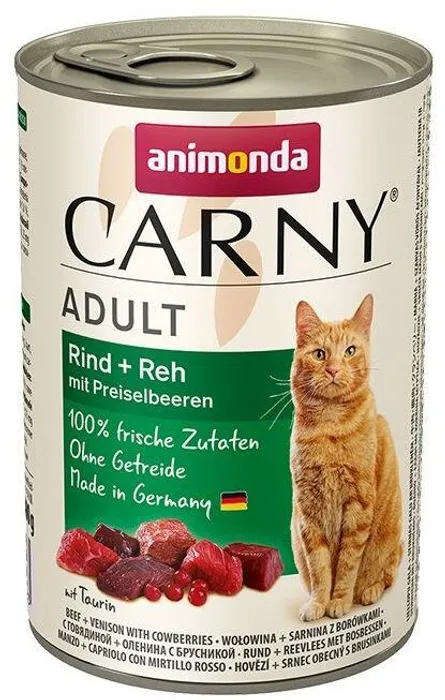 Główne zdjęcie produktu ANIMONDA konzerva CARNY Adult - hovězí, srnčí,brusinky 400g